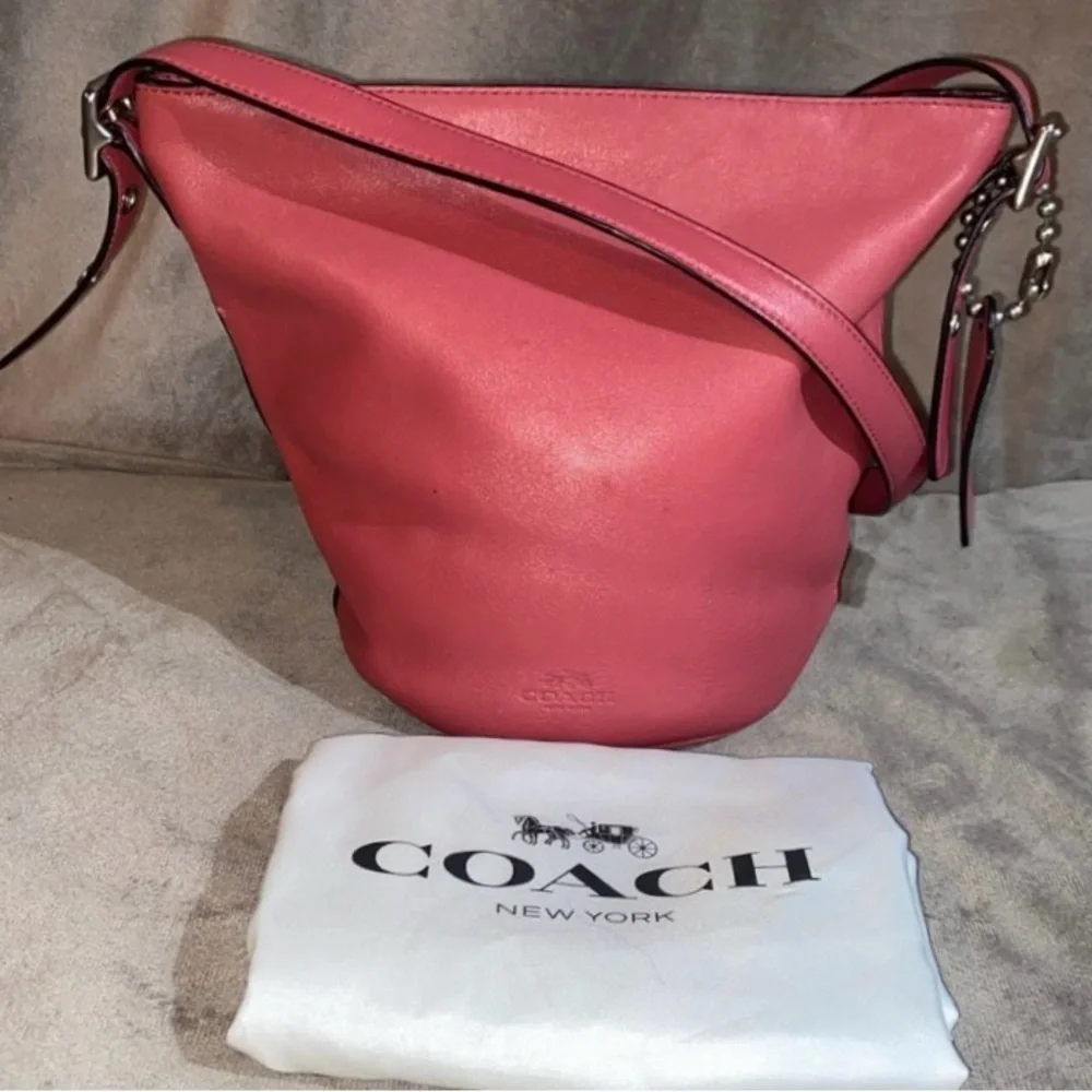 COACH Bleecker Sport Mini Duffle Crossbody Shoulder Bag Loganberry 32281